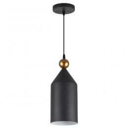 Odeon light 4091/1 PENDANT ODL19 375 темн.серый/золотой Подвес Е27 1*40W BOLLI  - 1 купить